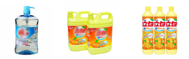 星火洗潔精灌裝機生產(chǎn)線(xiàn)樣品展示